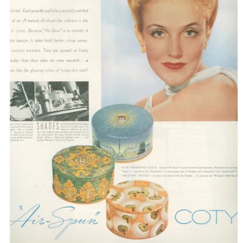 Vintage Coty Airspun Face Powder In Honey Beige